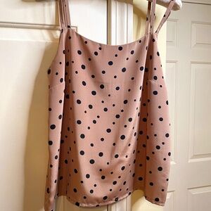 ElizabethS by rene/Touch of Class, Camisole, Medium, Taupe with Black Dots
